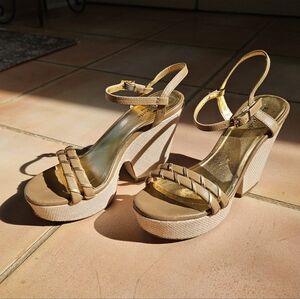 Kate Spade Raffia Platform Sandals